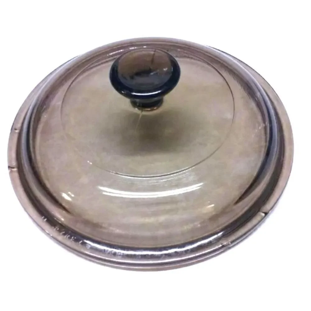 Visions Amber by Corning Glass Lid V-1-C for 1 qt. Pan or Casserole Pyrex Round